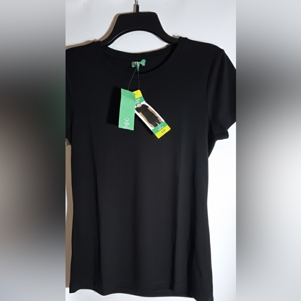 NWT Supima Cotton Ultra Soft Long t-shirt Woman’s Black - Picture 2 of 2
